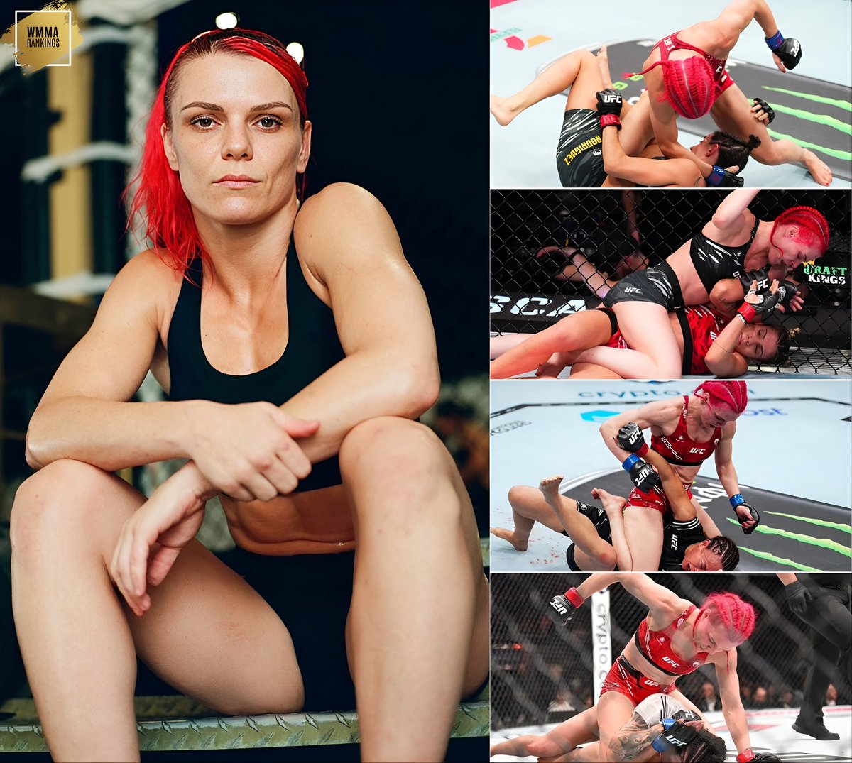 WMMARankings's tweet photo. 🇨🇦 “The Savage” Gillian Robertson is closing in on title contention 👀🔥

Since moving down to strawweight, she’s been on fire — winning 4 straight, scoring two finishes, earning a POTN bonus, and climbing to #10 in the UFC’s 115lb rankings.

Now her toughest test awaits:

💥 #5 Amanda Lemos vs #10 Gillian Robertson
📅 #UFCVegas113 — Dec 13

A win over Lemos could push her straight into the strawweight title conversation, with Mackenzie Dern currently holding the belt.

Does Gillian get it done?
#WMMA #UFC #MMA