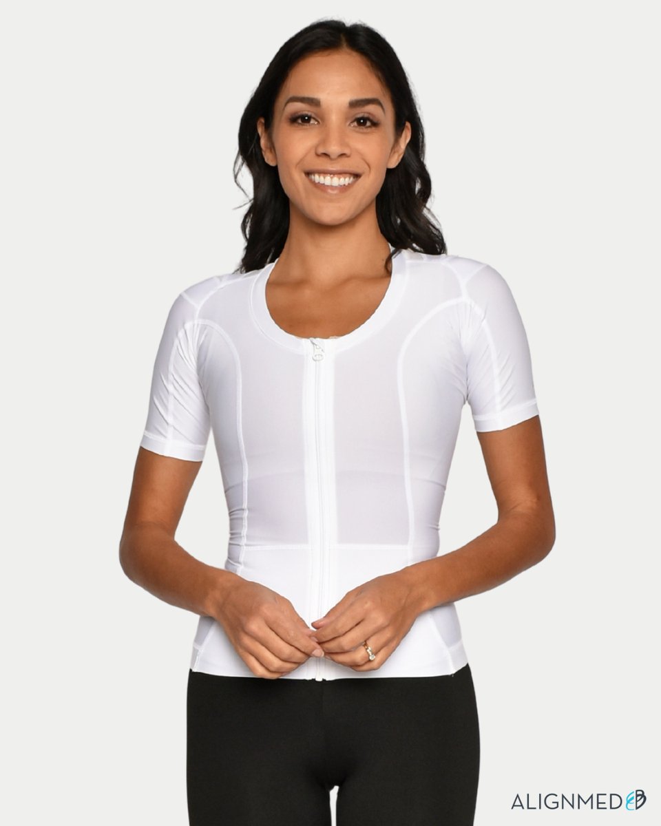 Tired of feeling tension between your shoulder blades after a long day? 

Your posture isn't just a habit—it's a muscle memory challenge.🧠The Alignmed Zipper Posture Shirt uses its patented Neuroband Technology to gently guide and support your muscles. 

Zip up comfort. 👚