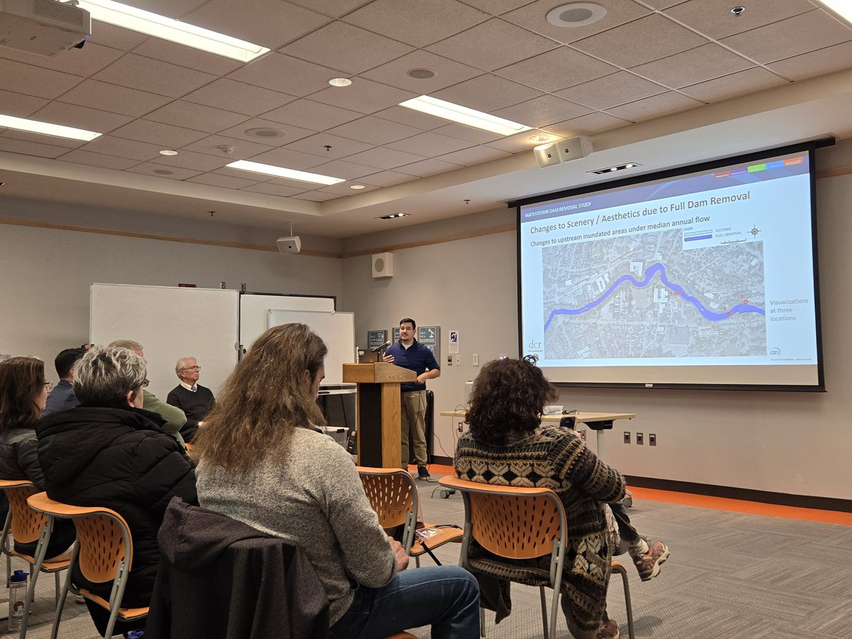 dpadien's tweet photo. Attending the Watertown Dam Removal Project Public Meeting #3 tonight. (Getting an early look.) https://t.co/C6FJcA38sr