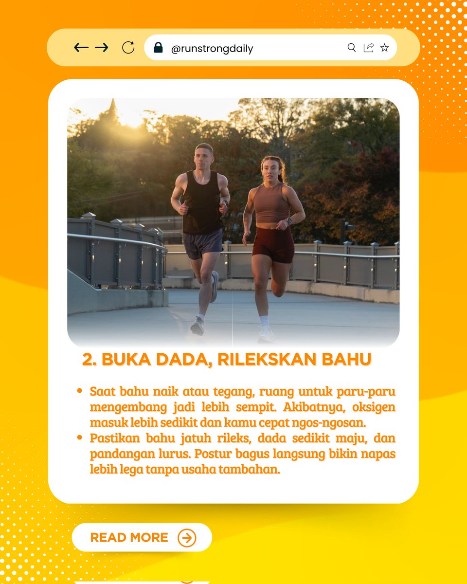 runstrongdaily's tweet image. NAPAS STABIL ITU BUKAN BAKAT, ITU SKILL
Dan kabar baiknya? Semua orang bisa ngelatihnya. 
#langkahaktif #RunEnergyID #runningtips