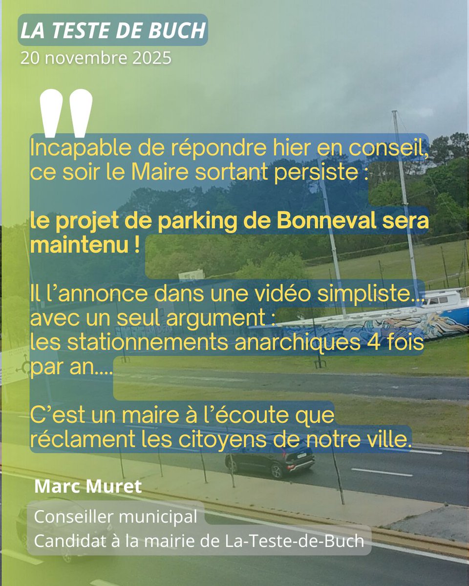 Surdité incurable du maire sortant... #latestedebuch #ecoutecitoyenne #nonauparking