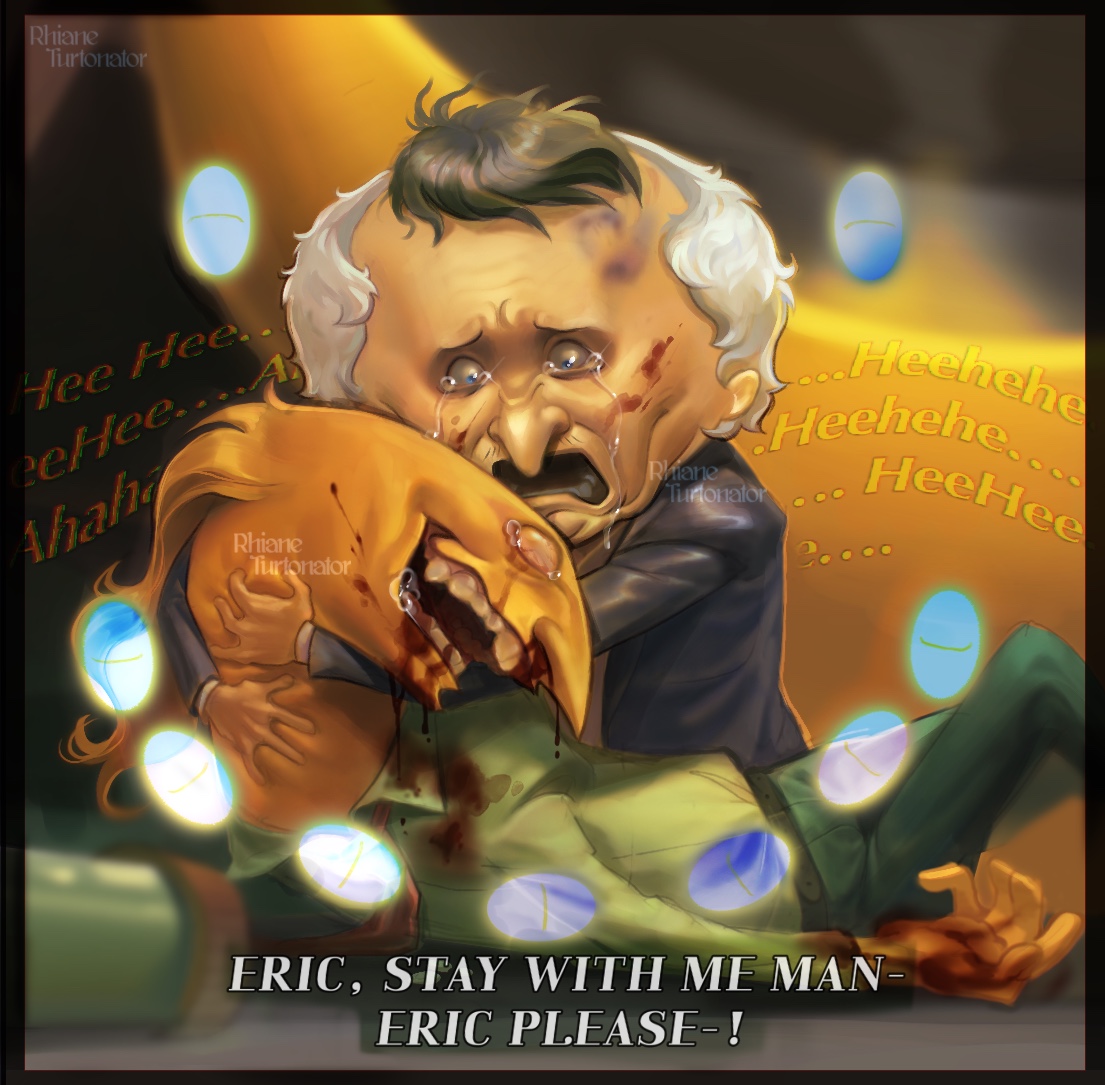 RATurtonator's tweet image. I decided to redraw ANOTHER Mr Boss and Eric piece!
I know it doesn’t look like it but they get a happy ending!

I LOVE THEM AUUGHH 
#smilingfriends #fanart