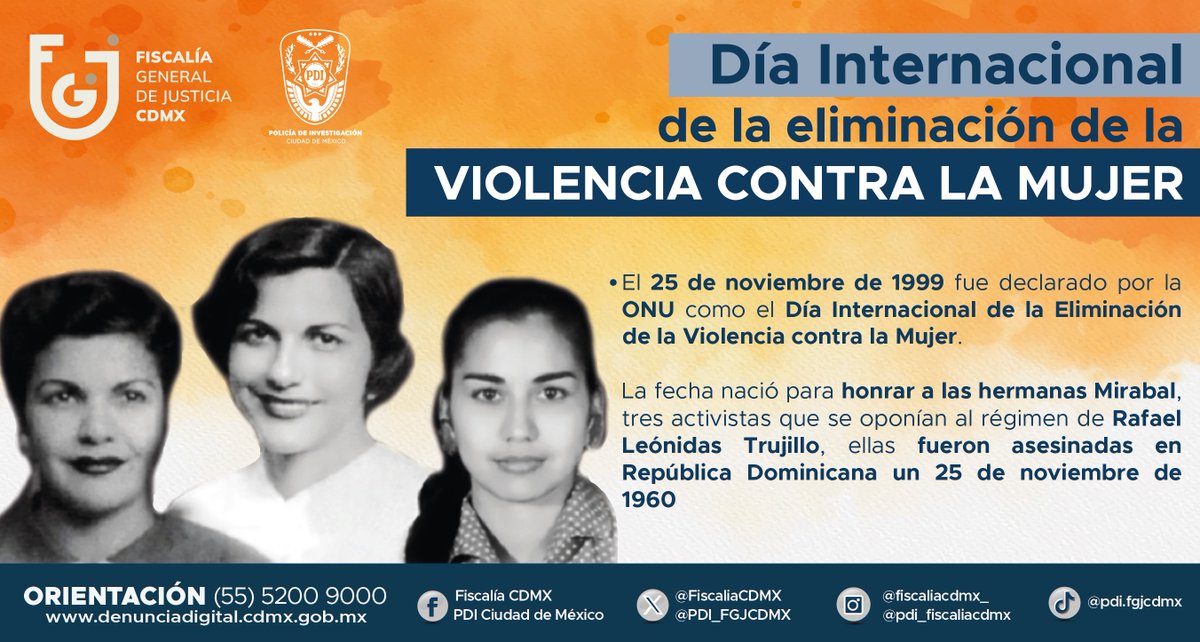 PDI_FGJCDMX's tweet image. #DíaNaranja En la #PDI trabajamos día a día para no permitir que los delitos de violencia contra las mujeres queden impunes. Si sufres o conoces casos de violencia. DENUNCIA #SOSMujeres *765