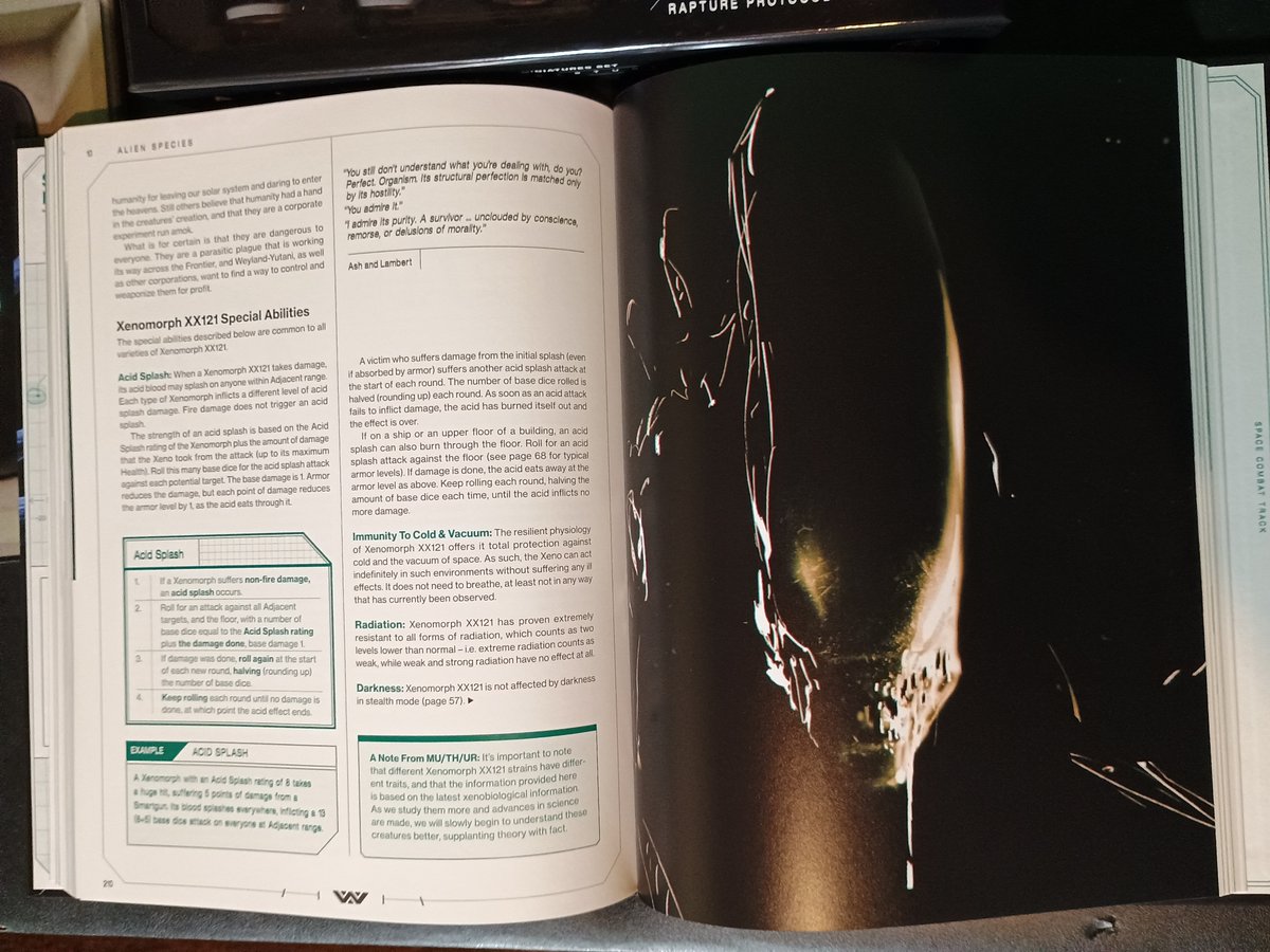 LucklessLovelck's tweet image. Got a TERRIFYING package from @FreeLeaguePub  Welcome to the Alien Role Playing Game Evolved! Time to start reading so I can run some games. Interested in watching?
