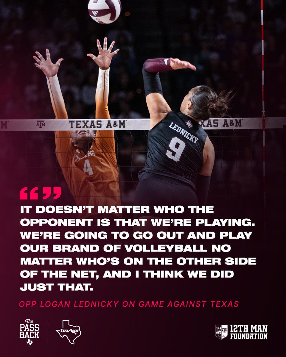 The name across the net doesn’t change the standard 🏐👍

<a href="/loganlednicky/">logan lednicky</a> | <a href="/TexAgs/">TexAgs</a> | #GigEm