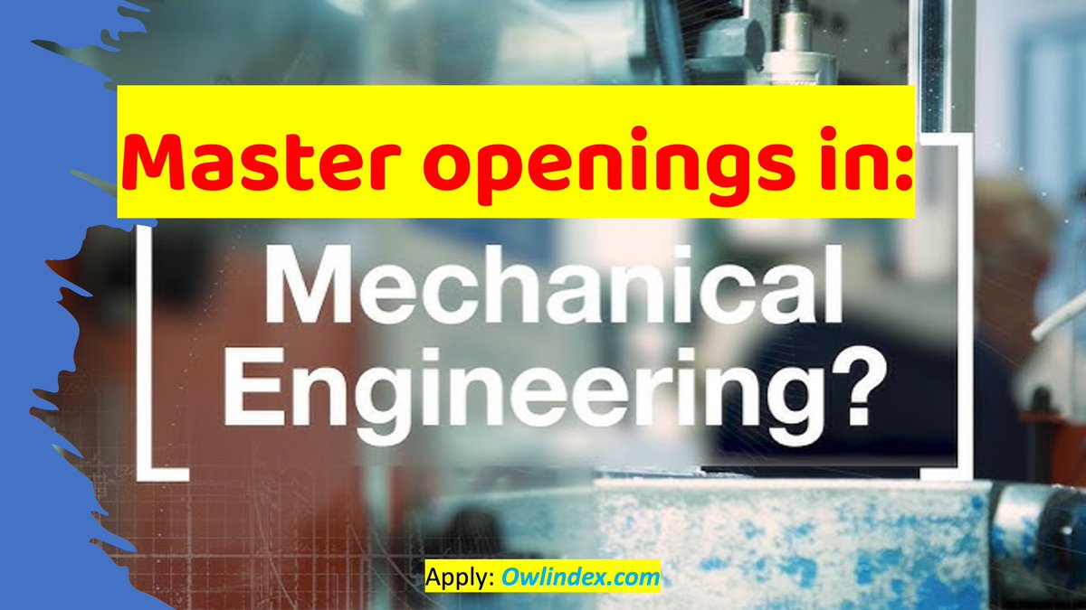 owlindex's tweet image. Master’s in Mechanical Engineering! 🚀 Shape the future today!  owlindex.com/oi/1GtxS1A3

#Owlindex #MechanicalEngineering #MastersDegree #FutureEngineers #STEM #msc #ns #master #Mechanical #Engineering