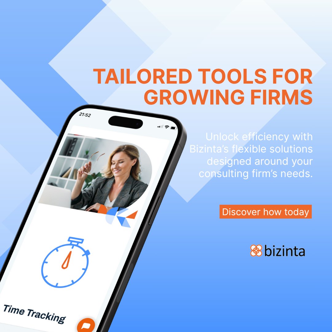 bizintaInc's tweet image. Unlock the potential of your consulting firm with tailored solutions! Bizinta is designed for growth, providing tools that fit your unique business needs seamlessly. 
  
Schedule a demo using our calendly link. 
  
#UnlockPotential #CustomizedSolutions #Bizinta #Consulting