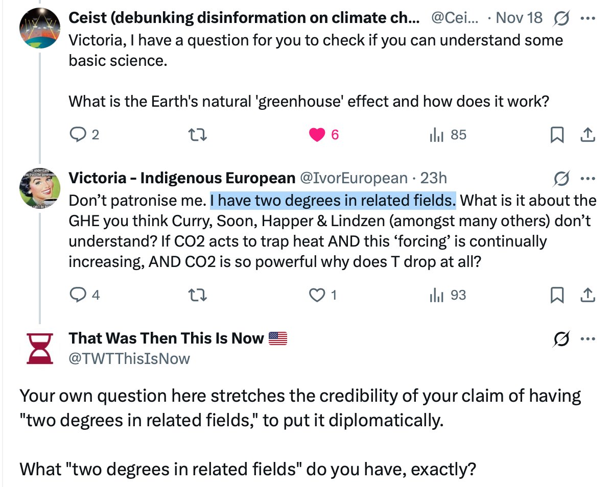 TWTThisIsNow's tweet photo. @IvorEuropean @ItsTheAtmospher @Ceist8 @AutumnMandrake @CyfraithEcocide @COrepKdeGraaf @SpiruSensei @jemmm85517813 @kevhof52 @BrknMan @Konrad_Chapman @DaleGribble_666 @Willard1951 @DanCady @DarsenDavid @evenminded512 @patfrank830 @Narkophobia @scruztiger @bannister_jimbo @MichalYouDoing @rwerkh @psud12 @priscian @waynejv1973 @MarcEHJones @NdabaningiMoyo @De_Rechtlijnige @Visitor51171015 @ejwwest @JamesWest12 @1000Frolly @CymaticWave @AtomsksSanakan @Proemed45 @PoyetPatrice @ShroedingerBird @TMGFlorida @MusicFrom90 @idummkopp @Rebecca74083947 @greenartdf @BennoList @LxxResearcher @VoteBlueUrban @RCownie @ICcrapdaily @DarrenDrpage @SGMTrailbuilder "I just hate liars"
Your self-hatred must run deep then.
#FakeCredentials https://t.co/xhlrD1EOzI