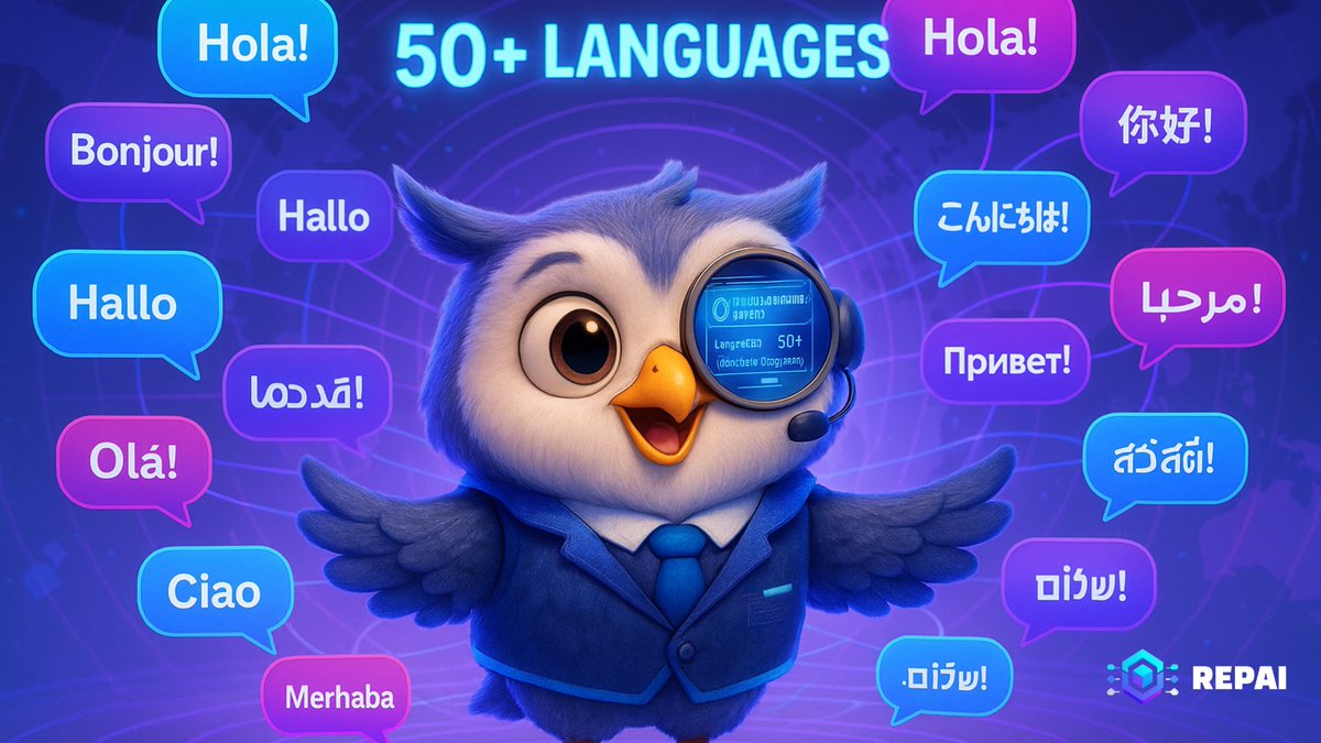 Rep_AIofficial's tweet image. 🌍 REPPY speaks your language 🦉🗣️

50+ languages supported 🌐 
Real-time translation ⚡ 
Cultural context understood 🎯 
Global community united 🦉💙

#REPAI #REPPY #MultiLanguage #GlobalAI