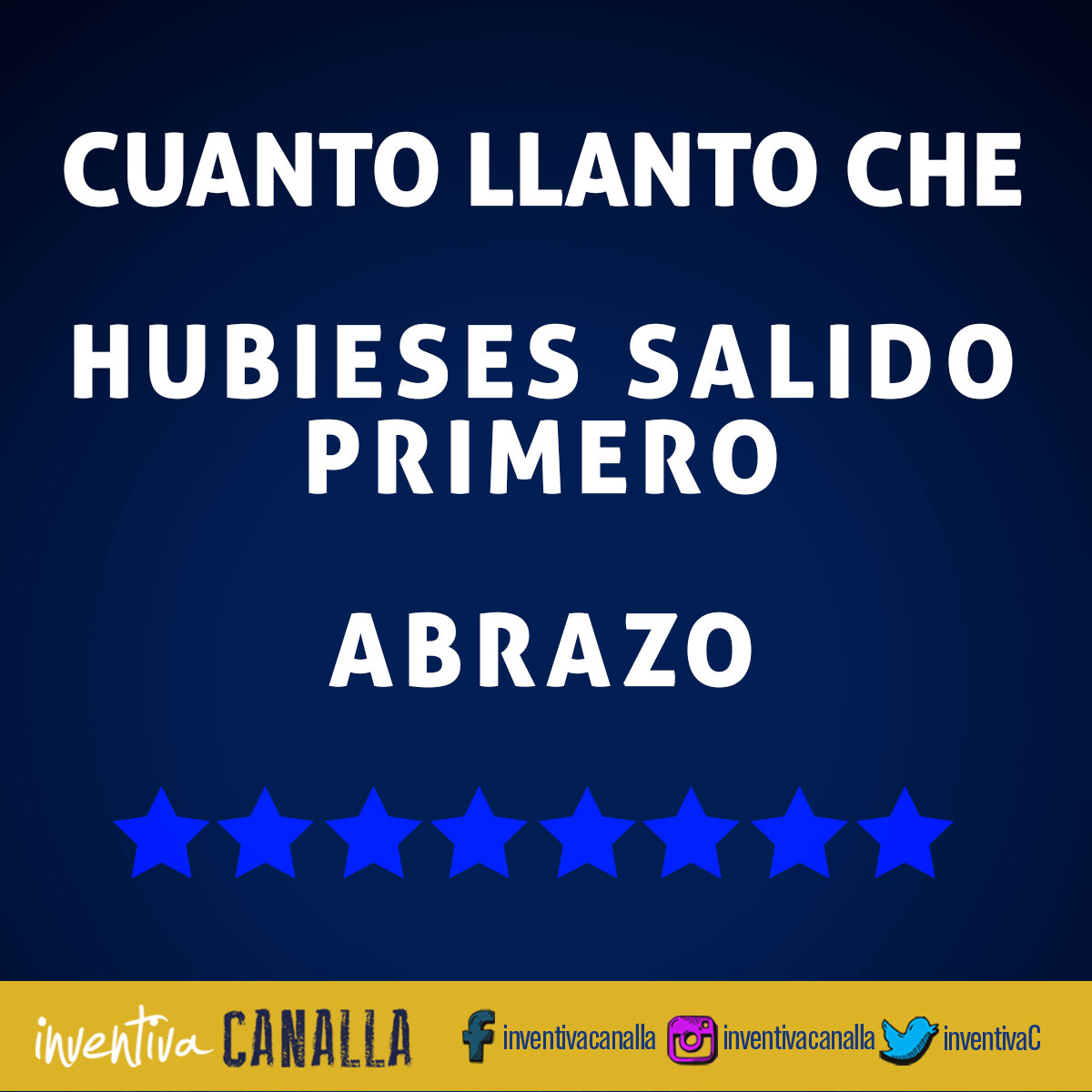 InventivaC's tweet image. Retuit si estas festejando y no llorando!!!!!