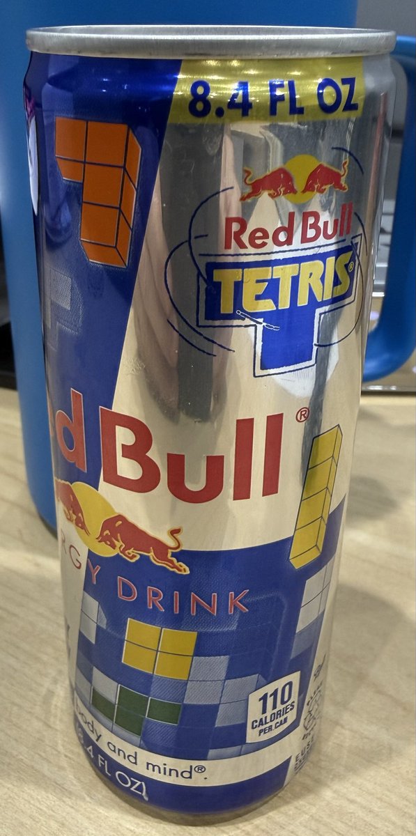 VRY_APE's tweet photo. @HungryPawnsX Red Bull Tetris can… just happened to show up today. Red Bull car shows up today hands out cans, and this is what I recieved https://t.co/GagW20GiJn