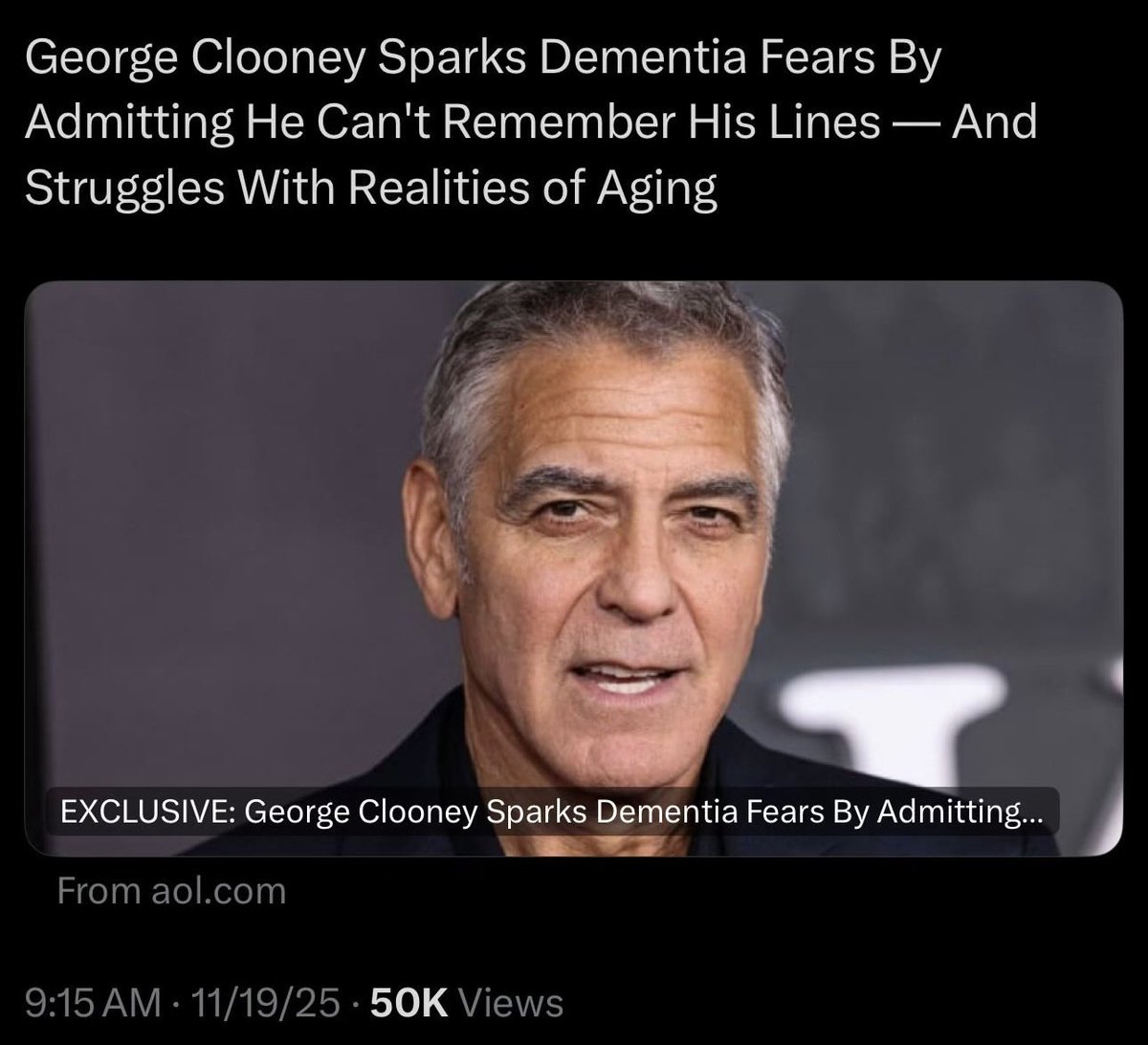 For the sake of the movie industry, George should step aside and pass the torch.