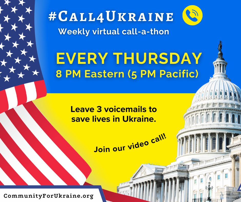 Community4UKR's tweet image. Our weekly call-a-thon to Congress is starting now:
Join us on our Twitter space!

Never called Congress before? Don&apos;t worry, we&apos;ll walk you through it.

Everyone is welcome! Join us here:


#StandWithUkraine #Call4Ukraine #Do1Thing4UkraineToday
