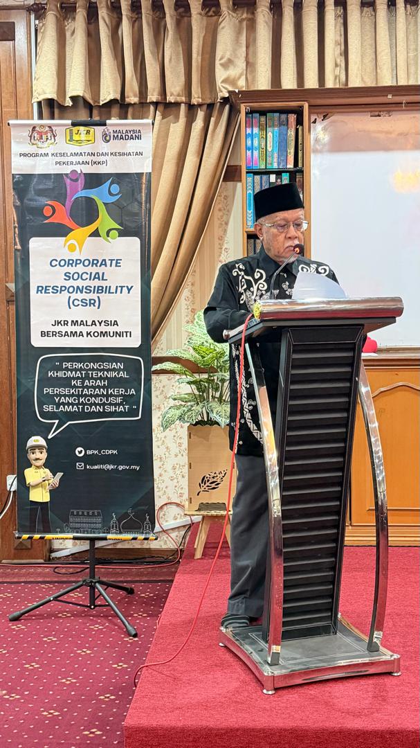 20 November 2025 - Program Corporate Social Responsibility (CSR) Keselamatan dan Kesihatan Pekerjaan (KKP) JKR Malaysia Bersama Komuniti di
Masjid Sultan Idris Shah II (Masjid Negeri Perak), Ipoh, Perak.