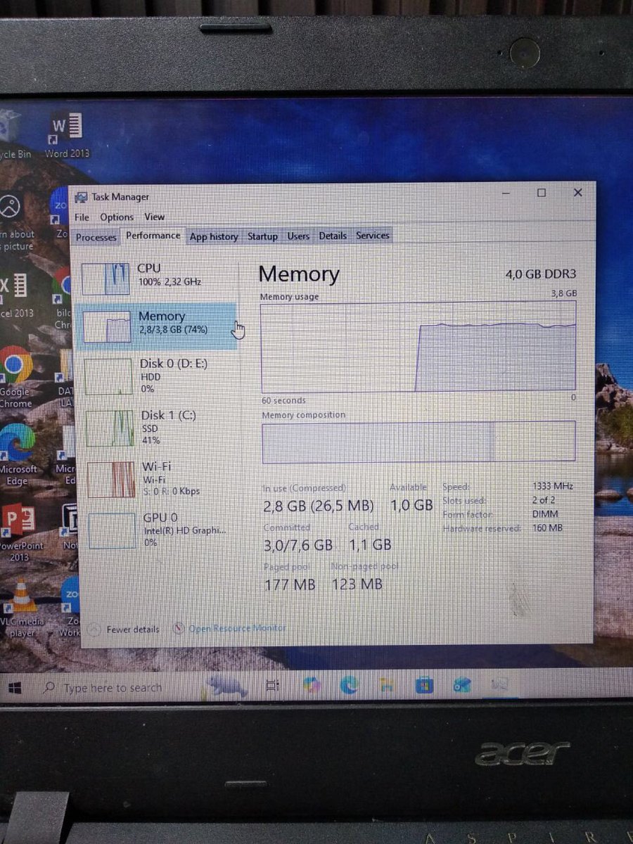iniqiyss's tweet photo. WTS LAPTOP ACER ASPIRE 3 

CPU : Intel Celeron N3350
VGA : Intel HD Graphics 500
Tahun Rilis : 2015

Baterai laptop udah ganti, baru bgtt nambah GB jadi ga lemot.

prefer COD Bandung dan sekitar, biar bisa liat dan cek unit nya

1.5 jt negoo haluss
#wtslaptop #wts #zonauang https://t.co/HQf6ylnp3P