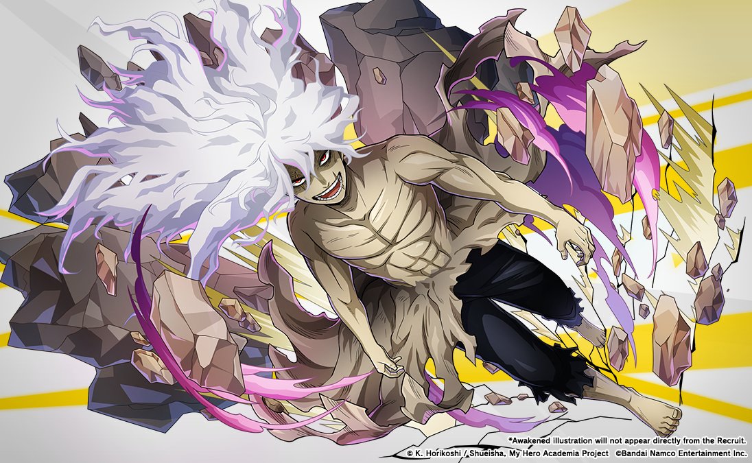 MyHeroUI's tweet image. Take it Back! The Frontline and the Hideout Recruit!

NEW
UR [Destruction Incarnate] Tomura Shigaraki

Refusing to become a pawn &amp;amp; returning to his roots while desiring for the collapse of everything, Shigaraki comes as a DST type UR character!

Until 12/1 14:59 JST (tent.)
#MHUI
