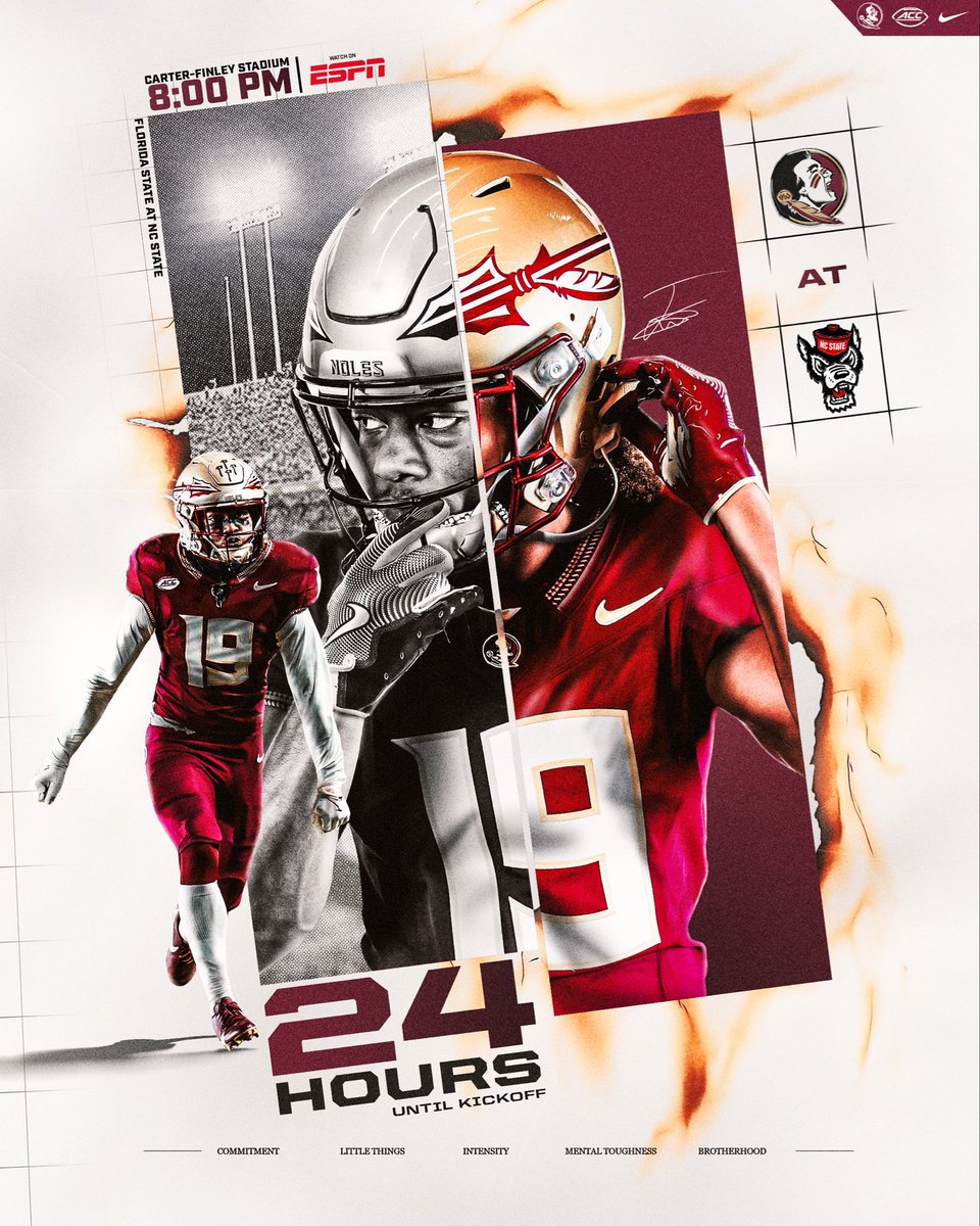 This time tomorrow night on ESPN! #NoleFamily | #KeepCLIMBing, image size:960x1200