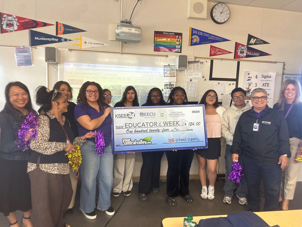 So proud of Kaylah Salinas, a teacher at Fresno High School who was KSEE 24's Educator of the Week! Check out the video from KSEE here: buff.ly/KrkW2cP