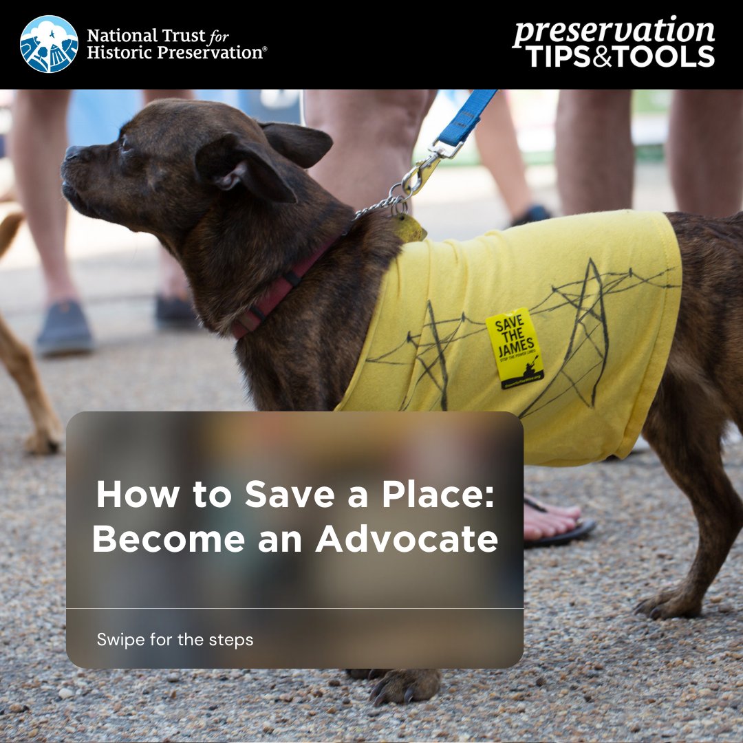 SavingPlaces's tweet image. Start thinking like an advocate, because getting other people to support your project will be critical to the success of your preservation efforts.

Find the tips here: ow.ly/V24J50QYaXX
