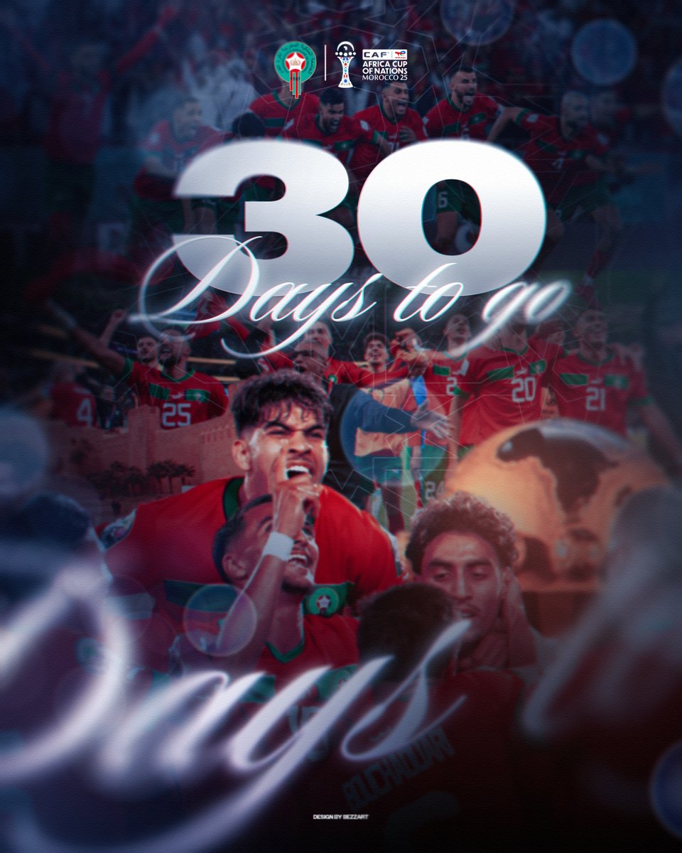 ouailbezzart's tweet photo. 30 days to AFCON Morocco! 🇲🇦⚽🔥
Design  by me 🖌️🎨 
#caf #maroc #coupedafrique https://t.co/MRYgl10H5D