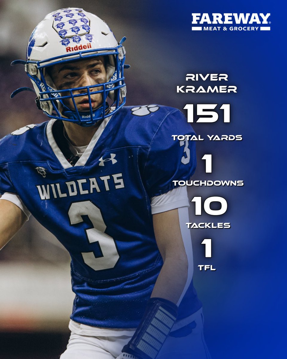 RIVER SCRATCH AND CLAWED HIS TEAM BACK TO WIN A TITLE.

#iahsfb Dylan Shoemaker