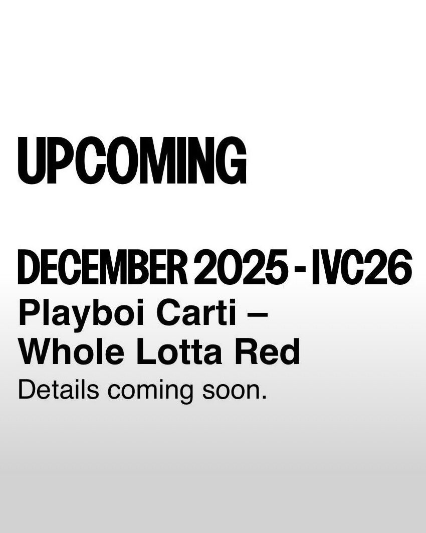 Lidesty's tweet photo. 👤 PLAYBOI CARTI

💿 WHOLE LOTTA RED 5TH ANNIVERSARY VINYL 

🚨 DECEMBER 2025

(via @Interscope) https://t.co/s7e1Hu6YFP
