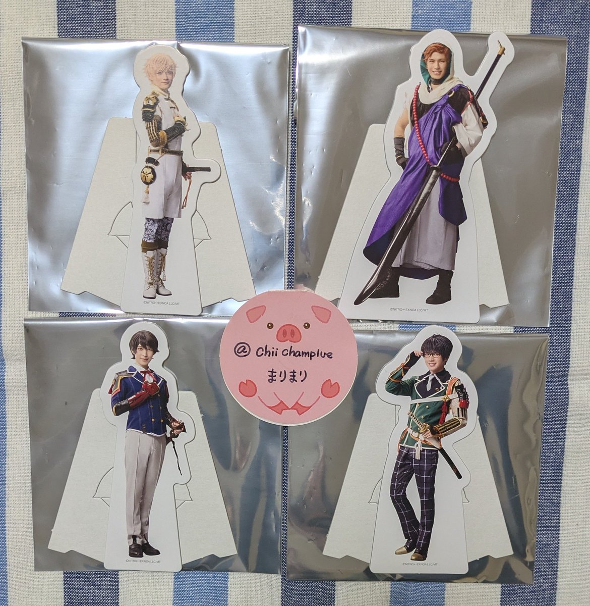 chiichamplue's tweet image. 【交換・譲渡】ミュージカル刀剣乱舞 刀ミュ 乱舞博覧会 アクリルメモスタンド TDC 紙スタンド

譲:石切丸、今剣、堀川、篭手切
✩岩融、✩物吉

求:青江、笹貫、加州&amp;gt;✩安定 各1

アクリル↔紙 異種交換◯
✩は✩との交換のみ

交換優先
✩は定価(紙スタ1000円)で譲渡も可

12/2.3TDC&amp;gt;郵送