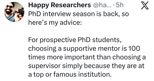 cszabla's tweet image. no one wants to hear this because it’s not nice and cozy but a thing that can matter most *for a career* (as opposed to wellbeing during a phd) may actually be their star power and willingness to use it to intervene at key junctures especially near or right after completion