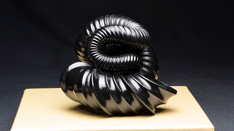 fossiltenchou's tweet image. 異常巻きアンモナイト「ニッポニテス」の
黒モデルを本日アップしました！
大・中・小の3種類を一気にリリース✨
複雑な巻きがブラックで引き締まり、造形の美しさがより際立つ仕上がりです。

▼商品一覧はこちら

 palaeoshop-fossil.com/catalogue/orig…

 palaeoshop-fossil.com/catalogue/orig…

 palaeoshop-fossil.com/catalogue/orig…