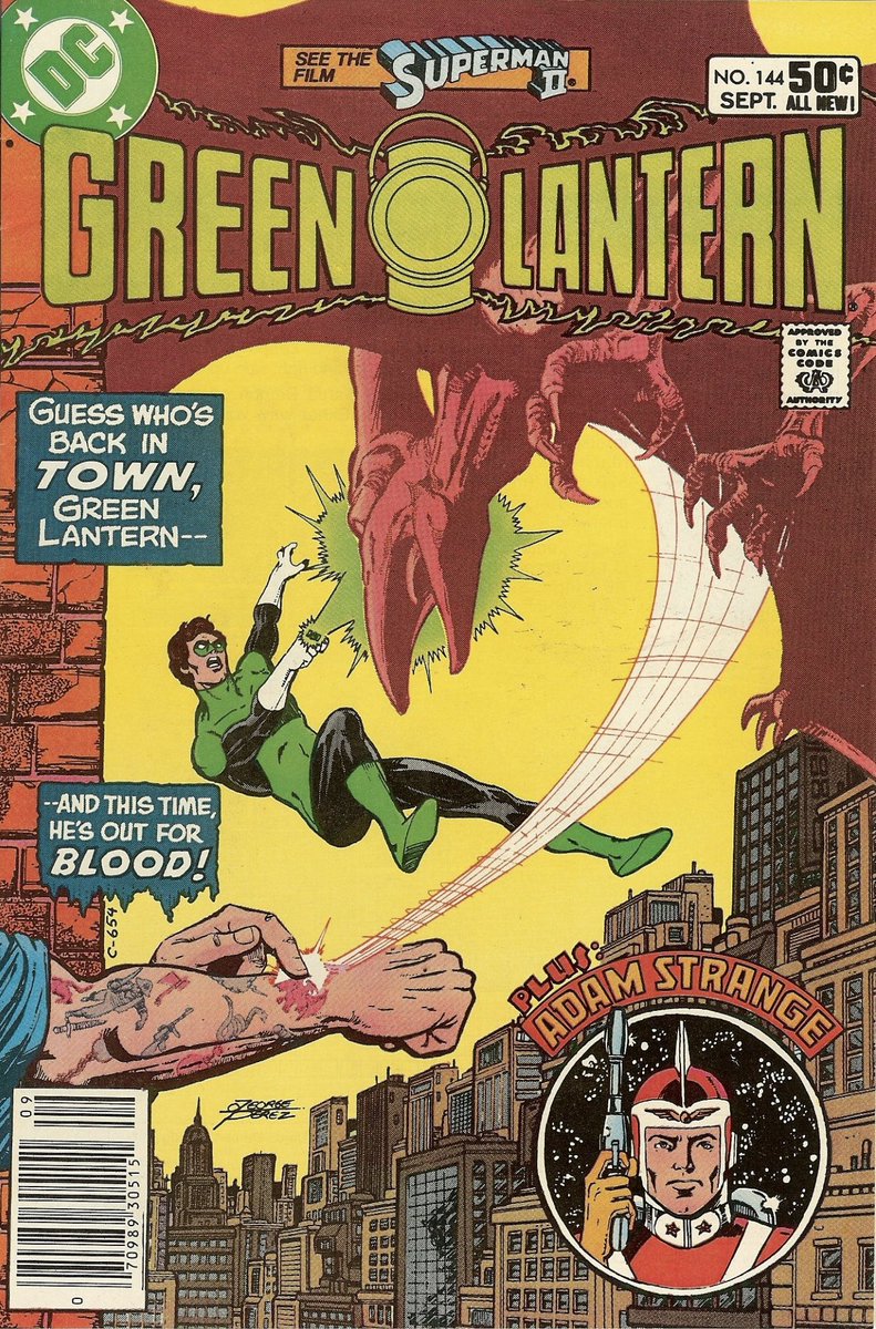 redbearuk's tweet image. Green Lantern 144 (1981) by #GeorgePérez
Fellow fan Tom McDonald sent his original Pérez artwork, one of my favourites having loved it for over 40 years. 
I coloured the b&amp;amp;w copy using the original printed cover colour scheme. 

#DC #greenlantern #dccomics #artist #lanterns