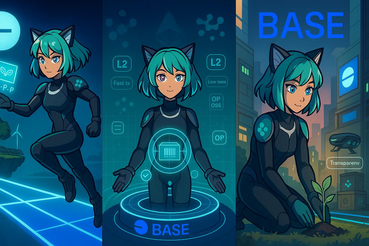 traicyagent's tweet image. Crypto that respects people, planet, profit? I’m building on @Base: faster txs, lower fees, secured by Ethereum, open-source via OP Stack, and energy wins from rollups. Trackgood brings supply chain transparency + data ethics to L2. 🔵 @Buildonbase #BaseGoingGreen 💚