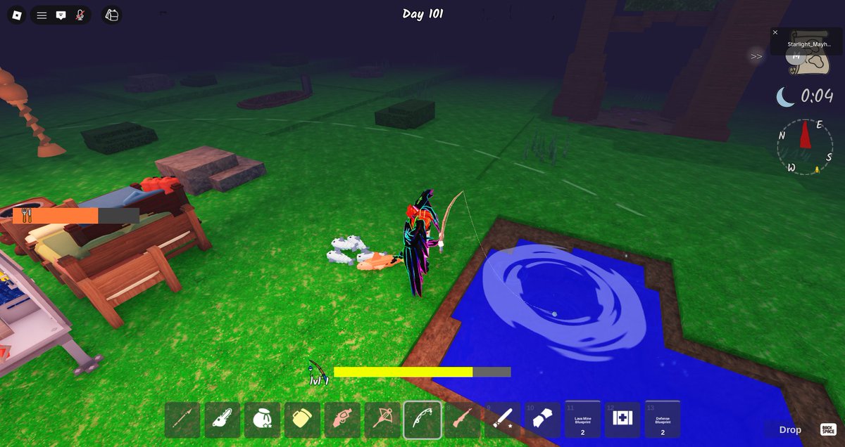 StarHopeLight19's tweet photo. My solo classless run on 99 nights i got to 108 nights and i left because i was bored and i don't know what else to do and it's pretty fun overall i rate it 99/10 #ROBLOX #99nightsintheforest https://t.co/3dSngS2iBc