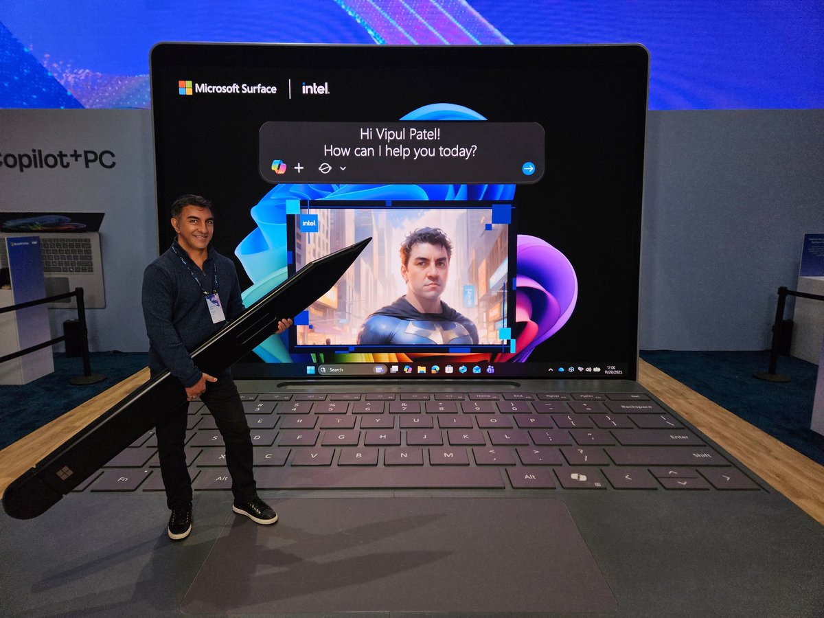 Vipul168's tweet image. Unlock your AI superpowers 
#SurfaceforBusiness 
#msignite 
#IntelInside
