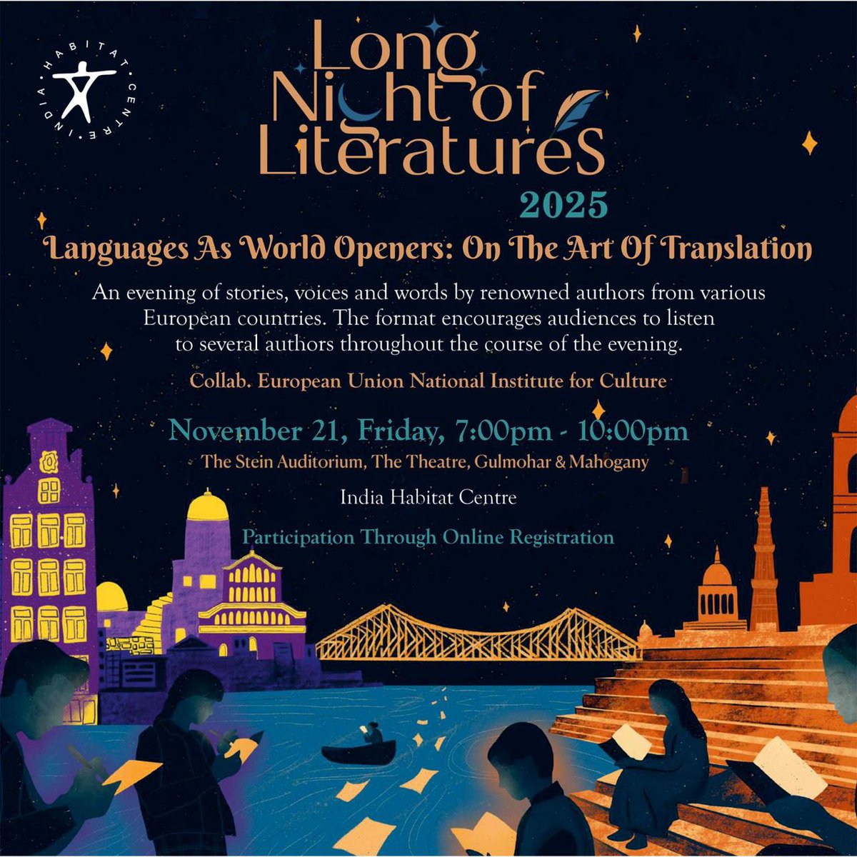 kg_suresh's tweet image. Welcome to long night of literatures @IHCDelhi tonight orgd in collaboration with European Union Nat&apos;l Instt for Culture. Listen to renowned authors from several European countries. Participation through online registration.
@rammadhav_ @ashwani_mahajan @Sachin_Chat @MoHUA_India