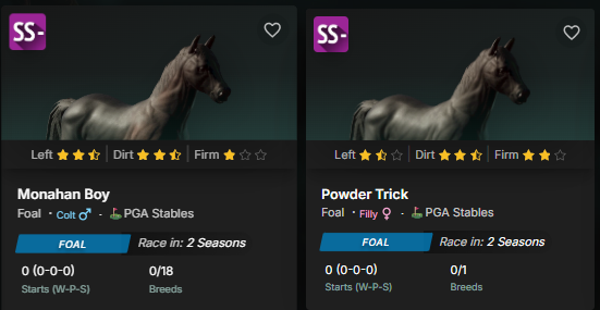 In seven months this pair will have it's offspring in a major. Put it on your calendar!!! <a href="/photofinishgame/">Photo Finish™ LIVE 🌹 🐎 Virtual Horse Racing</a> #virtualhorseracing Best game on the planet!