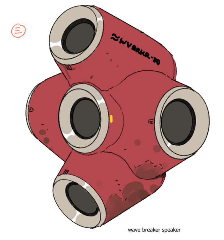 Harttak_92's tweet image. Day 5 ! 📢-&amp;gt; Wave breaker speaker concept by @_8bitwizard 

Plasticity -&amp;gt; Blender -&amp;gt; Marmoset -&amp;gt; Painter -&amp;gt; UE5