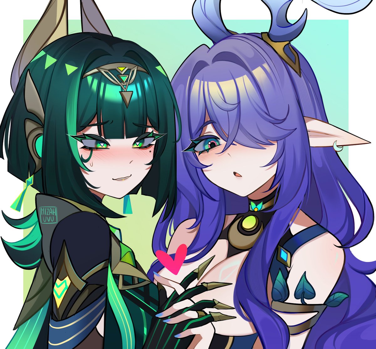 _mizah's tweet photo. Laufer 💚💜
#GenshinImpact #原神 https://t.co/iQ9Lpic6Dl