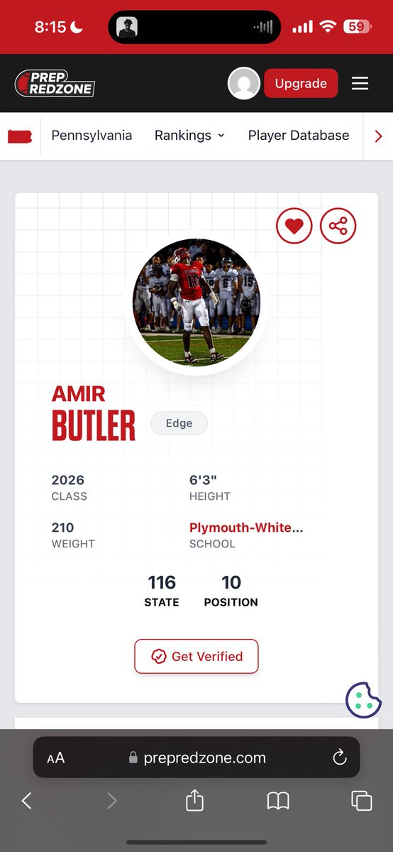 Amirbutler100's tweet photo. Thankful to be ranked the number 10th edge rusher in Pennsylvania! @PRZVicCastillo
https://t.co/pEstWmzA9P https://t.co/K3904esArv