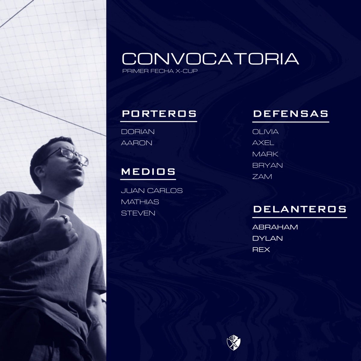 Lista oficial de convocados para la primera fecha de <a href="/XCupcrc/">X-CUP</a> ⚽️

Un solo grupo, un solo objetivo⚔️💙🤍
Nos vemos en la cancha!🔜