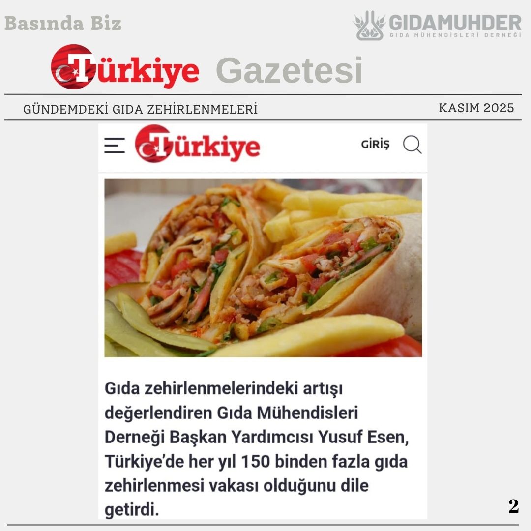 gidamuhder's tweet photo. Derneğimiz Genel Başkan yardımcısı Dr. Yusuf Esen'in Son zamanlarda artan Gıda Zehirlenmeleri Hakkındaki @turkiyegazetesicomtr röportajı

#gıda #sağlıklıgıda #gıdamühendisi #gıdamühendisliği #gıdahaber #gıdazehirlenmesi #gıdaterörü #gıdasahteciliği #gıdagüvenliği #güvenilirgıda https://t.co/YNAu33FwUs
