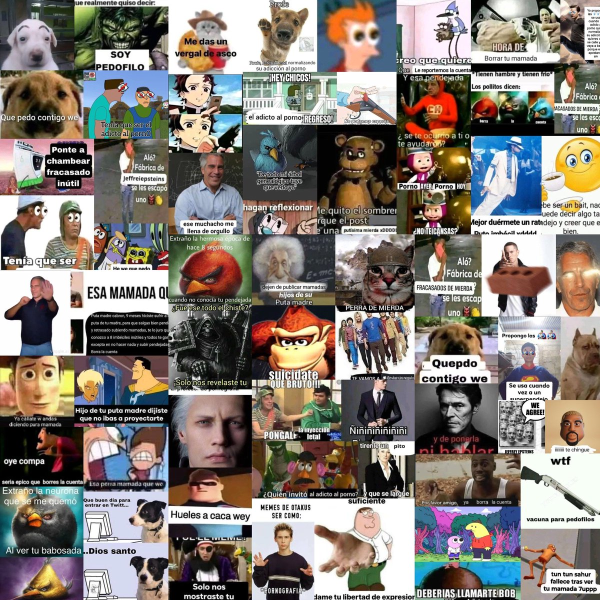 erudebu's tweet image. a los mexichangos cuando les ponen internet les pasan un zip con estas imagenes