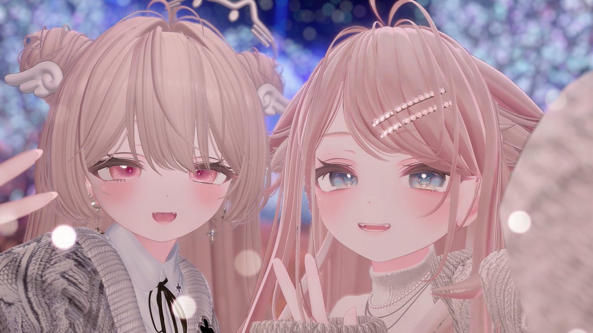 kxn4t_vrc's tweet image. 同じ日にミルフィお披露目した2人で！