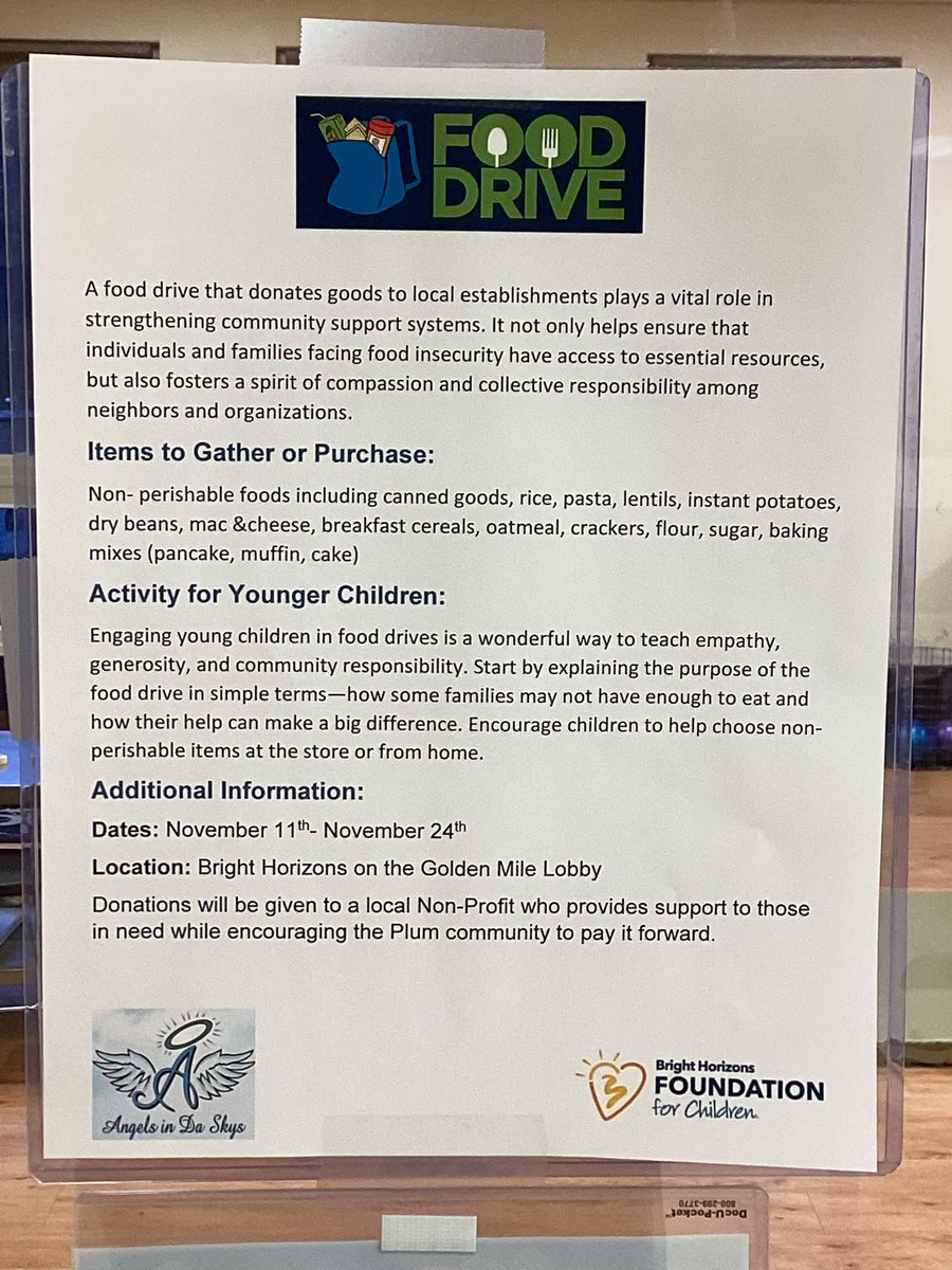 🌟 Impact Maker Spotlight: Collette Stockdale

Collette organized a food drive supported by 250+ children, families &amp; Bright Horizons employees! Supplies were donated to a local nonprofit to help those in need. Thank you, Collette! #ImpactMaker #CommunityStrong #BrightHorizons