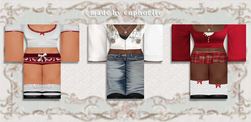 enphorite's tweet image. Sets to go along with the new hair release! #roblox #robloxdesign