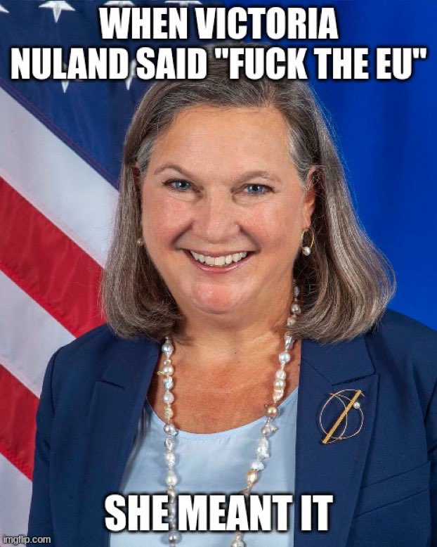 shell_zipi's tweet image. You are surprised that the EU was NOT “on board”? 

That is what “Fuck the EU” means.