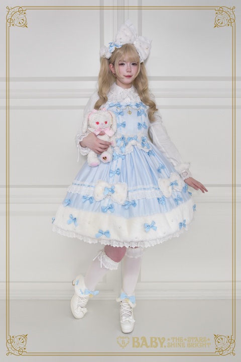 BABY新作情報】Ruban de Noёl Neigeジャンパースカート¥48,180サックス