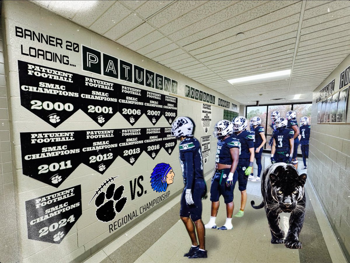 CoachHeinbaugh's tweet image. Regional championship in the Den.

#WETSU #BigTimeProgram #ReppinLusby #WeFight #19Banners #AllOfUs

@paxathletics @patuxentfootbal @coachcrounse @CoachTyCrounse @zachcrounse15 @ReeseC15_ @Coach_MasonPHS @GATALIFESTYLE54 @BuckLevi @will_rickwood @SMAC_Football