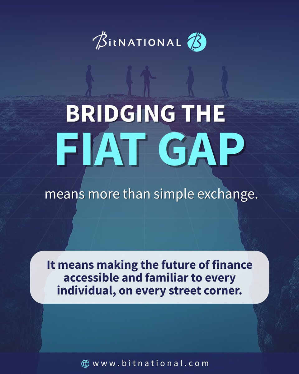 It’s not just an exchange, it’s an evolution. ⁣
⁣
𝐁𝐫𝐢𝐝𝐠𝐢𝐧𝐠 𝐭𝐡𝐞 𝐟𝐢𝐚𝐭 𝐠𝐚𝐩 means bringing the future of finance right to your street corner, making it accessible and familiar to everyone. ⁣

#accessiblefinance #fintech
