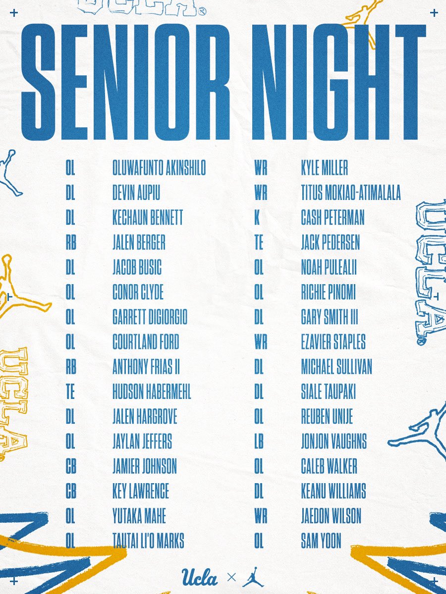 Honoring our seniors Saturday night! 💙

#GoBruins