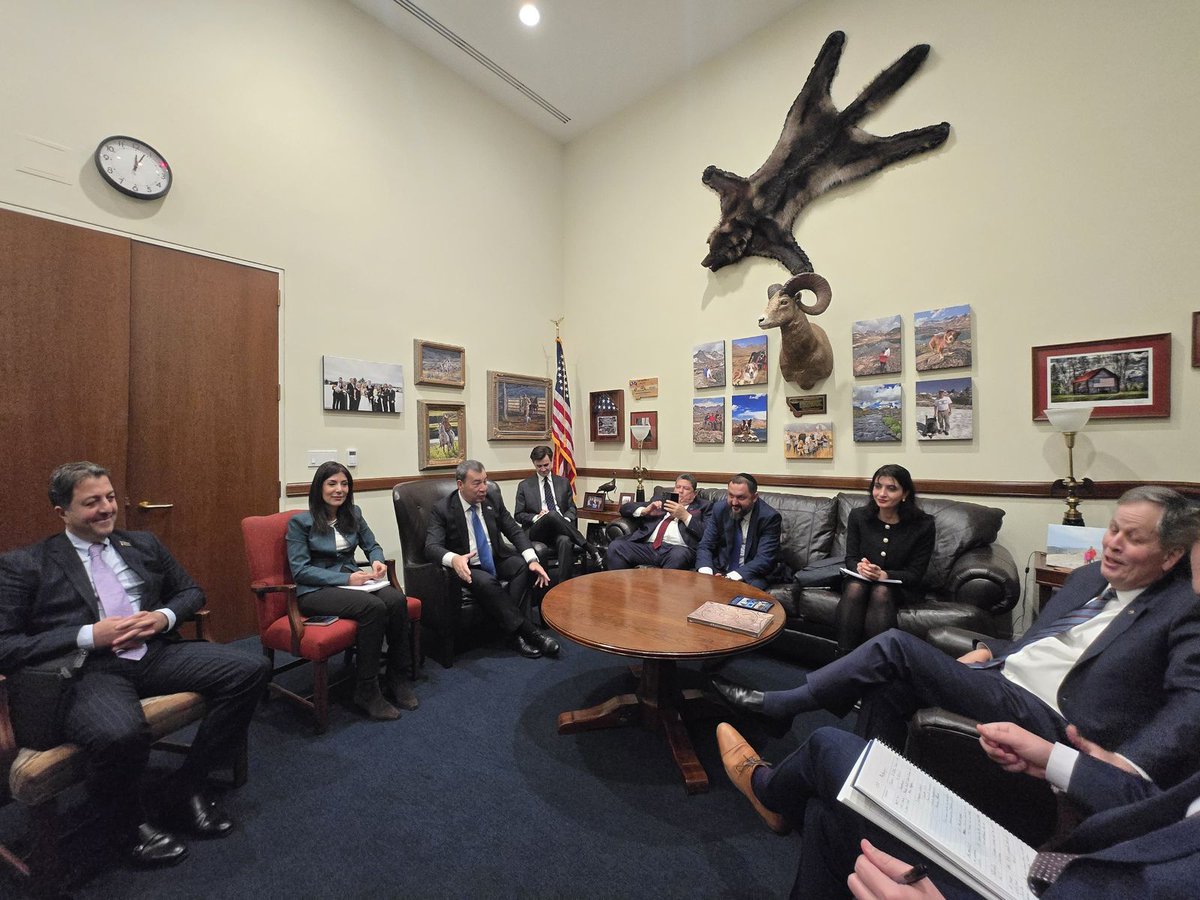 As part of the Azerbaijani delegation, I met with Senator <a href="/SteveDaines/">Steve Daines</a> to discuss interfaith dialogue, religious tolerance, and strengthening the USA–Azerbaijan partnership. Grateful for his openness and commitment to shared values and future cooperation.  <a href="/SeyidovSamad/">Samad Seyidov</a>